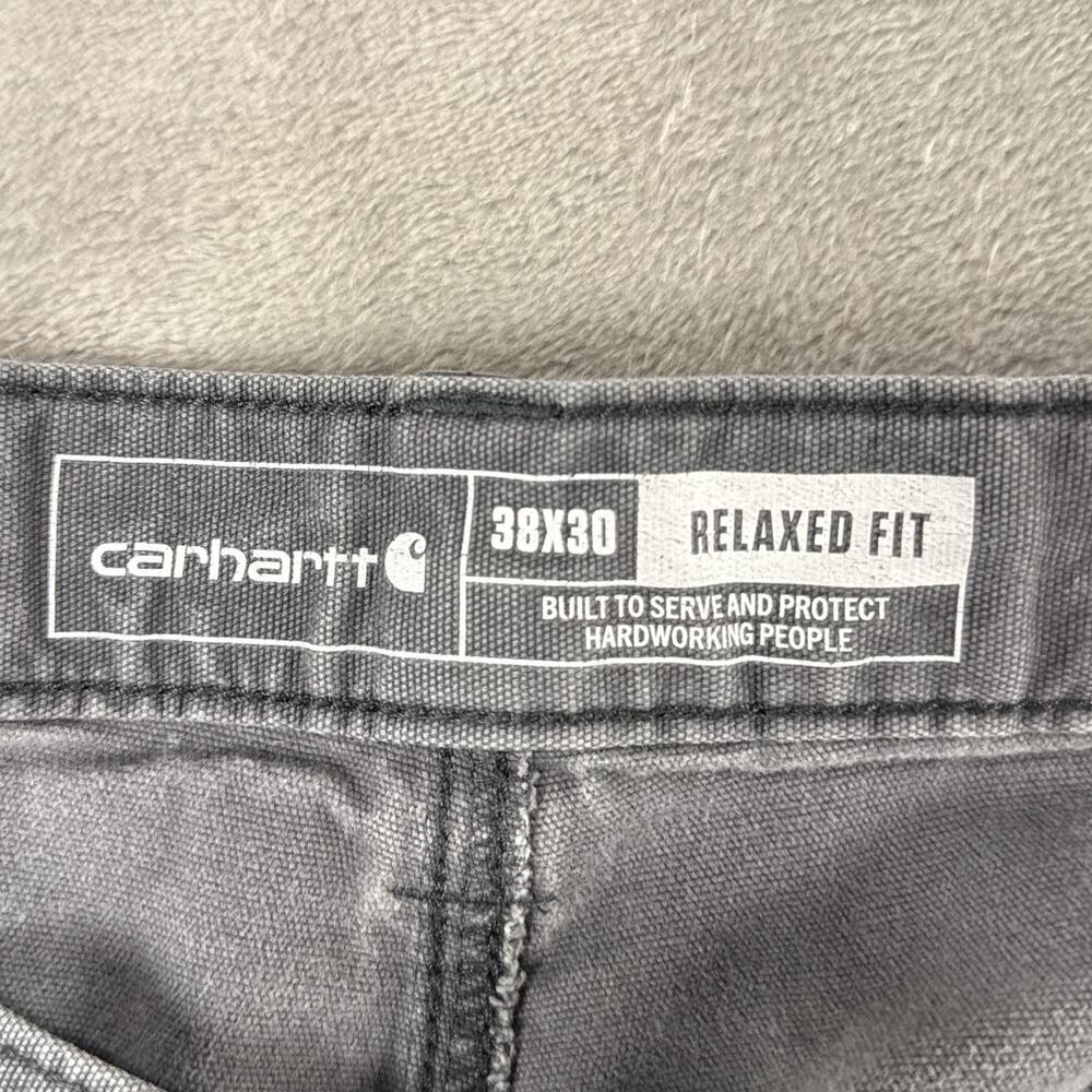 Distressed Style Carhartt Work Wear Utility Mens Relaxed Jeans 38x30 - Picture 3 of 8
